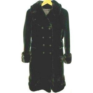 Women's S M Vintage Borgazia France Faux Fur Coat